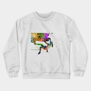 Rock climbing extreme sport women, Crewneck Sweatshirt